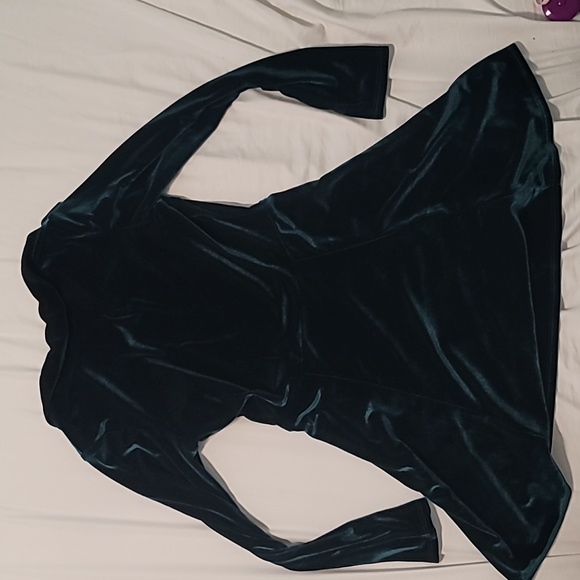 Valfre Green Velvet Half Zip Skater Dress - Picture 5 of 5